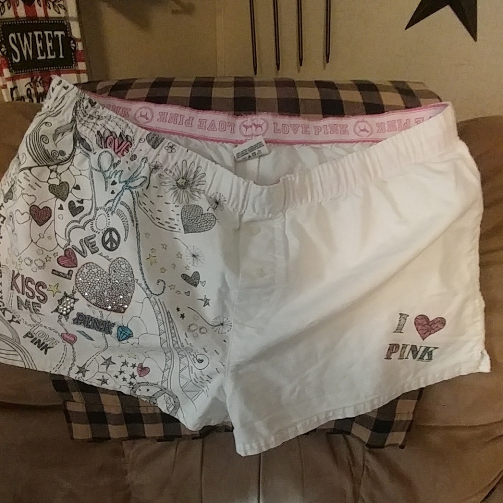 Vs VICTORIA'S SECRET PINK sleep boxer shorts LOGO